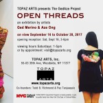 Topaz Arts presents Open Threads